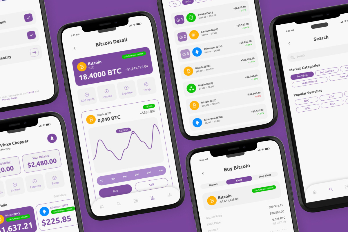 Crypflow – Secure Crypto Wallet App, an App Template by trabaskriya (Photo 4 of 5)