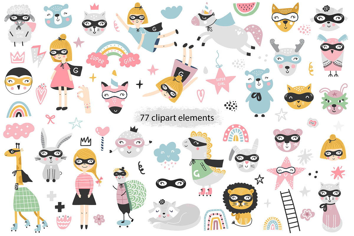 SUPER GIRL, an Animal Illustration by Oksana Stepova (Photo 2 of 12)