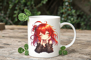 Funny Lazy Red-Haired Woman, an Illustration by RobertsArt (Thumbnail 7 of 7)