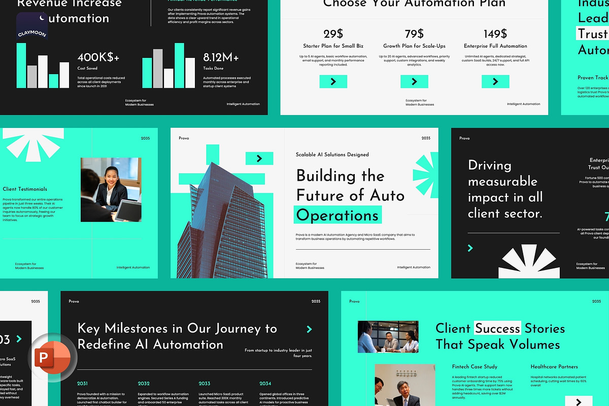 AI Automation Agency Pitch Deck, a Presentation Template by Claymoon Lab (Photo 2 of 7)