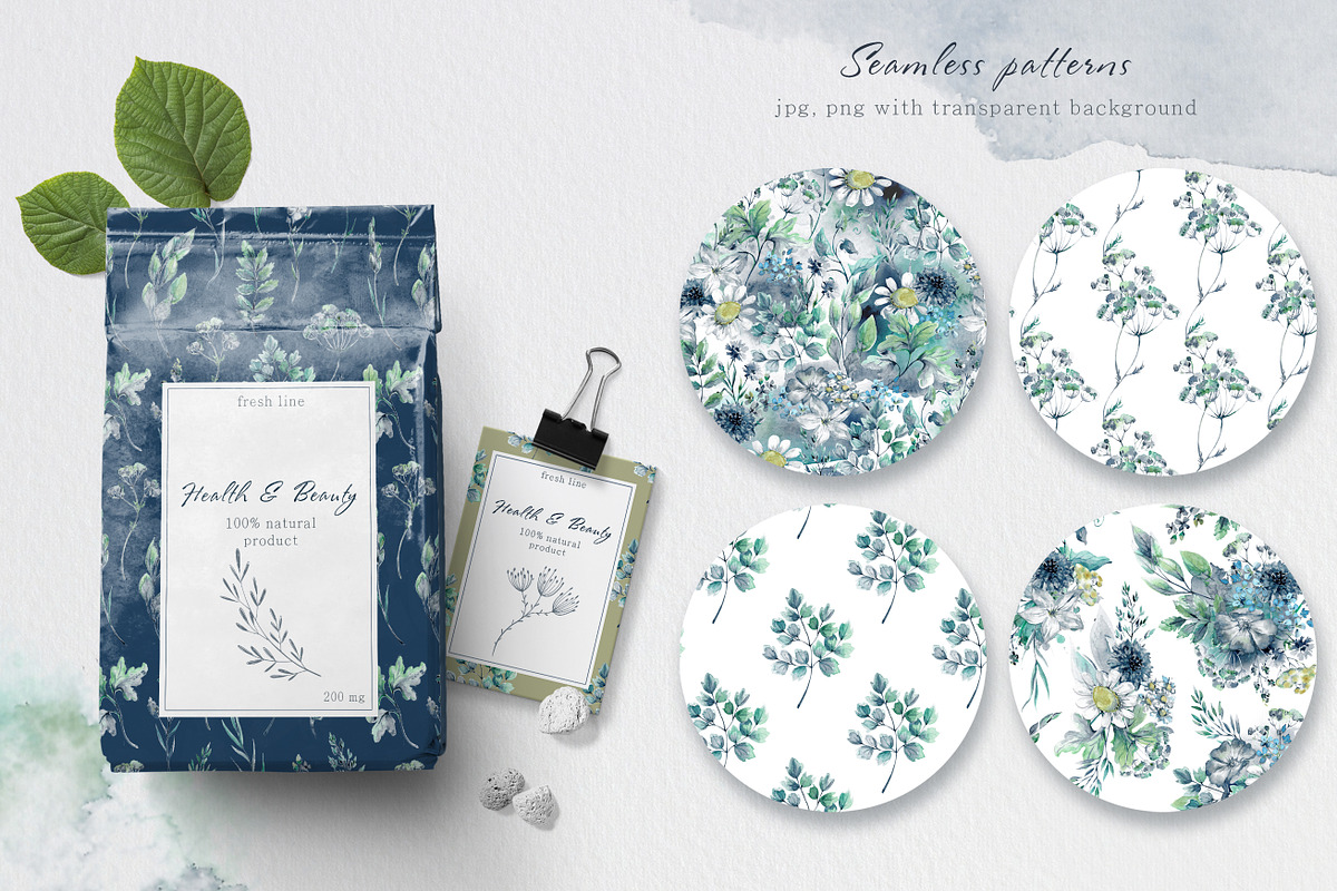 Watercolor herbs collection, an Illustration by Molly art (Photo 10 of 13)
