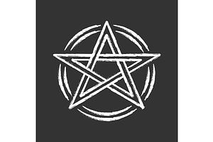 Pentagram Chalk Icon