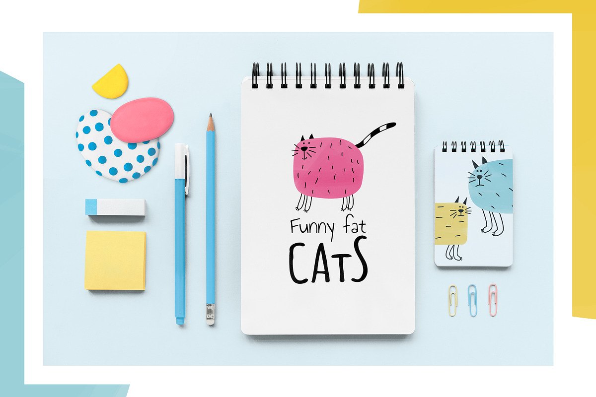 Abstract CATS Cliparts, an Animal Illustration by Panna Limon Store (Photo 2 of 8)