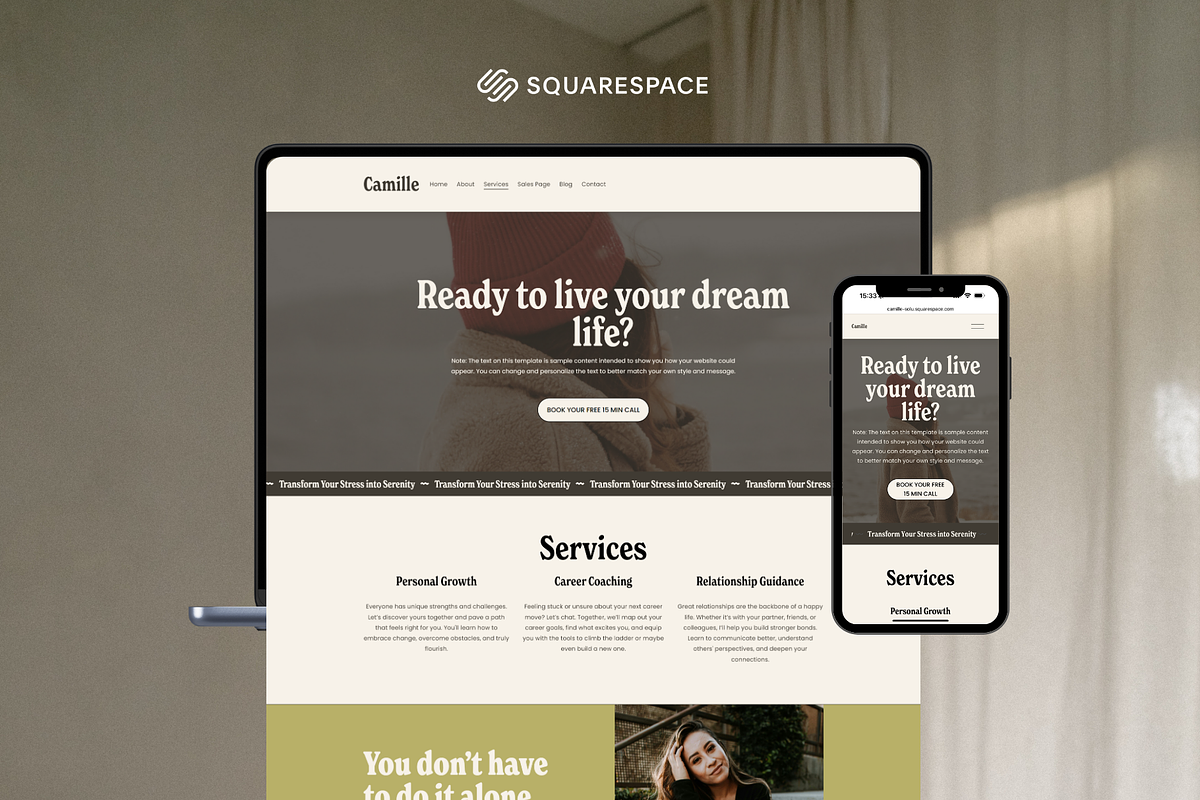 Squarespace Coach Website Template preview 7