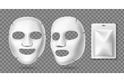 Cosmetic face mask. Realistic white | Object Illustrations ~ Creative ...