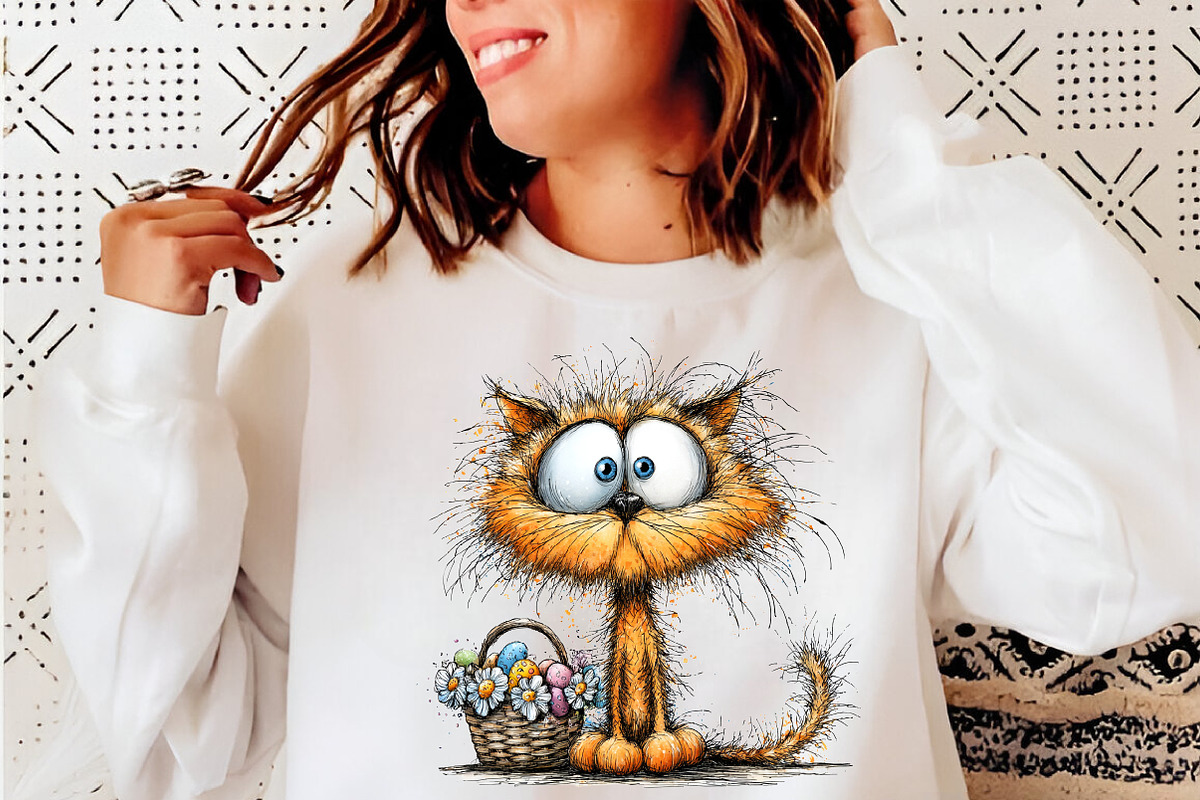 Whimsical easter cats clipart, an Illustration by SinaCreation (Photo 7 of 11)