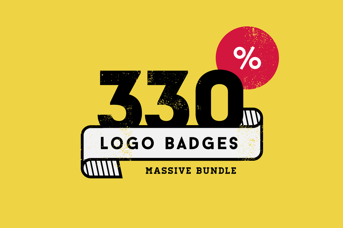 330 Logos Bundle - 88% off, a Branding & Logo Template by vuuuds (Photo 1 of 4)