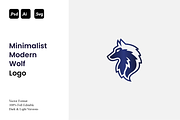 Minimalist Modern Wolf Logo, a Branding & Logo Template by Luxury Logos (Thumbnail 1 of 4)