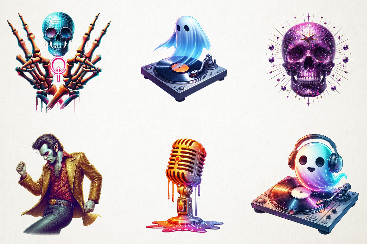 Disco Halloween Clipart, an Illustration by RobertsArt (Photo 2 of 7)