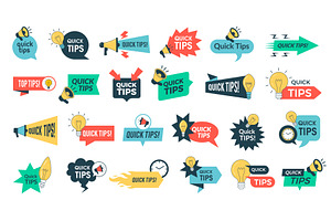 Quick tips. Promo banners in flat, an Object Illustration by Onyx