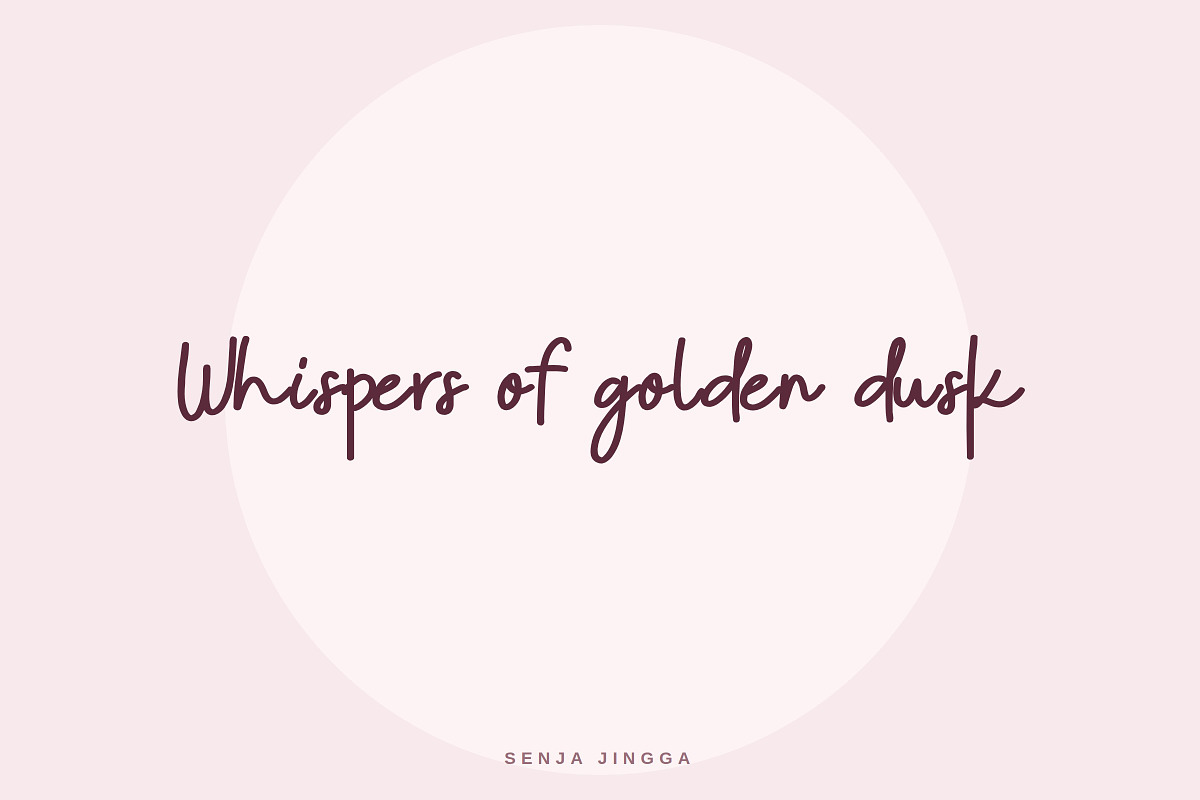 Senja Jingga – Script, a Script Font by Gookkis Studio (Photo 2 of 12)