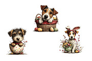 Whimsical Easter Dogs Clipart, an Illustration by Dream Creation (Thumbnail 6 of 6)