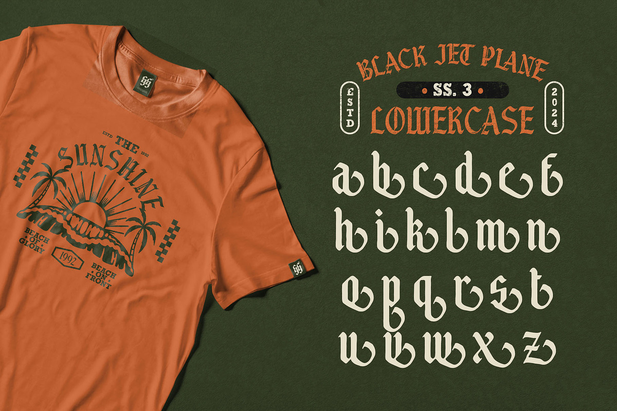 Black Jet Plane Typeface, a Blackletter Font by alit design (Photo 14 of 17)