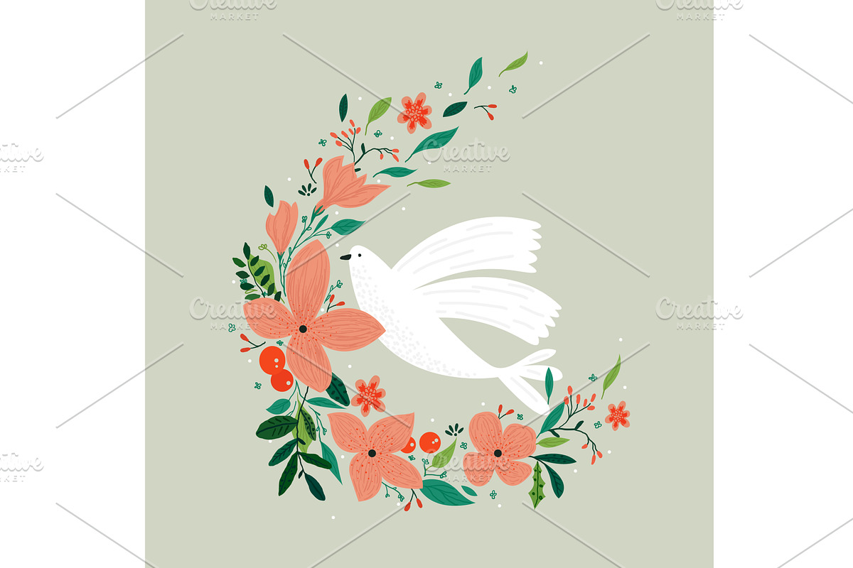 Vector drawing, Christian cross with, an Illustration by Mila Di Art