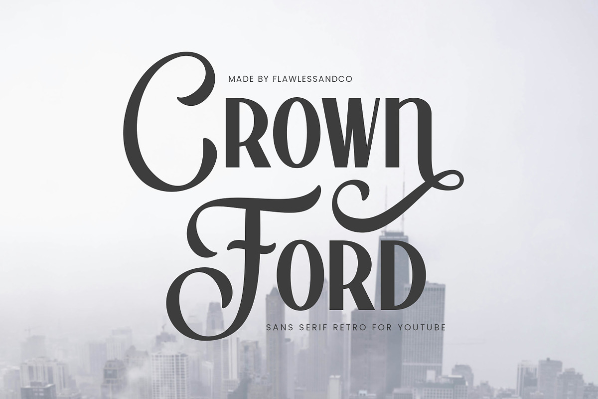 Crown Ford - YouTube Thumbnails Font, a Sans Serif Font by Flawless And Co (Photo 1 of 10)