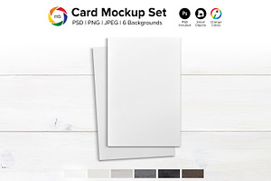 4x6 Greeting Card Mockup Set - PSD