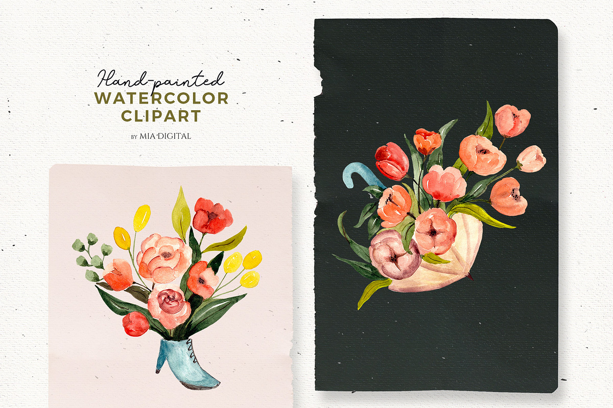 Flower Planter, Rain Boot, Umbrella, an Illustration by Mia Digital (Photo 2 of 6)