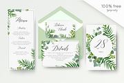 Wedding collection - Tropical green, an Invitation Template by Alewiena (Thumbnail 3 of 8)