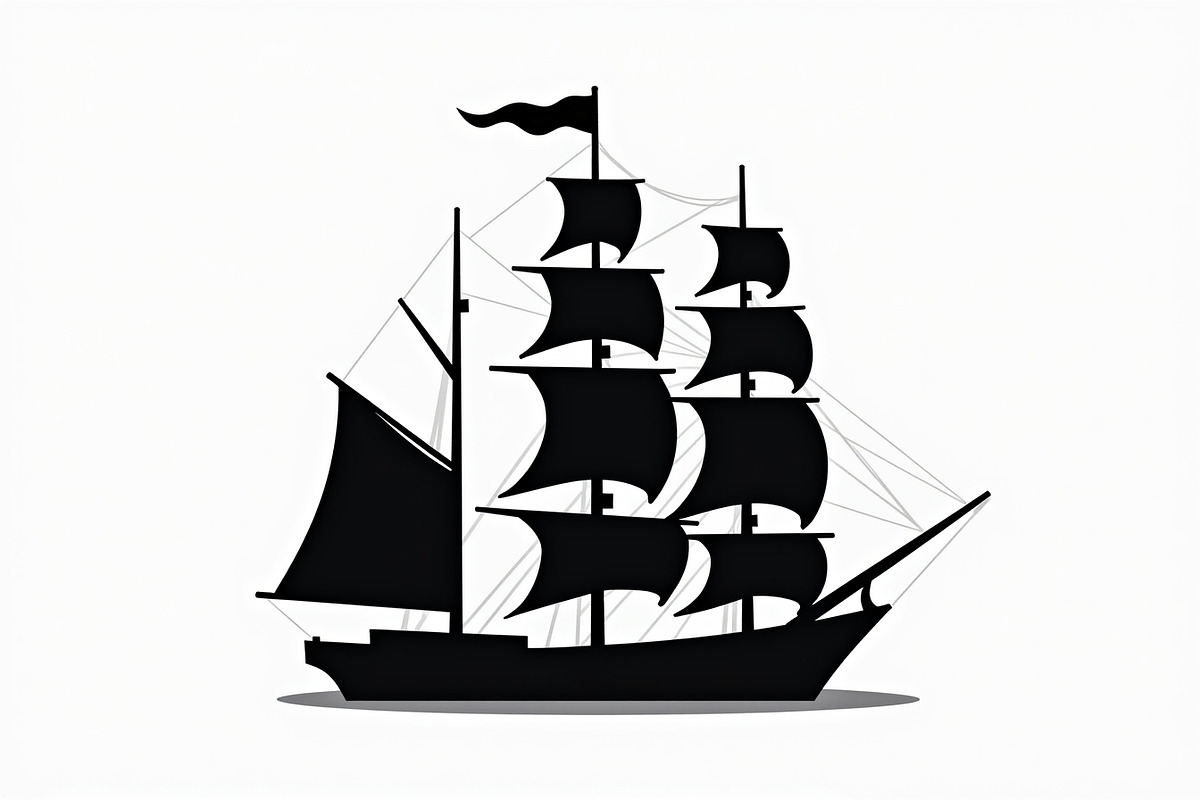 Classic Sailing Ship Vector Bundle, a Graphic by balal (Photo 4 of 11)
