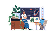 School teachers in classrooms set, an Education Illustration by PaperTrident (Thumbnail 12 of 23)