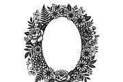 50 Elegant Floral Oval Mirror Frame, a Decorative Illustration by Amazin_art (Thumbnail 34 of 40)