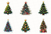 Christmas Tree Sticker Clipart, an Illustration by OK Design (Thumbnail 4 of 5)