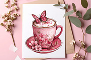 Valentines Day Coffee Cup Clipart, an Illustration by SinaCreation (Thumbnail 5 of 11)