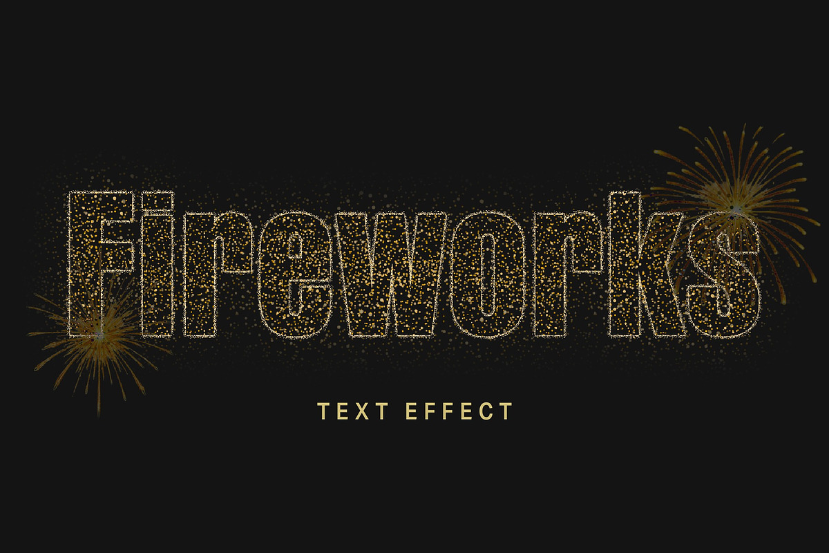 Fireworks Text Effect, a Layer Style Add-On by studiogstock (Photo 1 of 2)