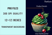 Watercolor Christmas Cupcakes Png, an Illustration by SinaCreation (Thumbnail 4 of 5)