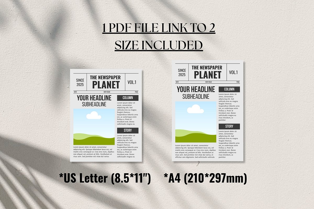 Vintage Newspaper Template, an Invitation Template by ZoloDesignHub (Photo 4 of 9)