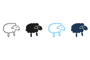 Sleeping Sheep Icons, an Animal Illustration by Gentle Studio