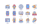 Communication & Media Round Icons, an Outline Icon by Flat Icons (Thumbnail 5 of 6)