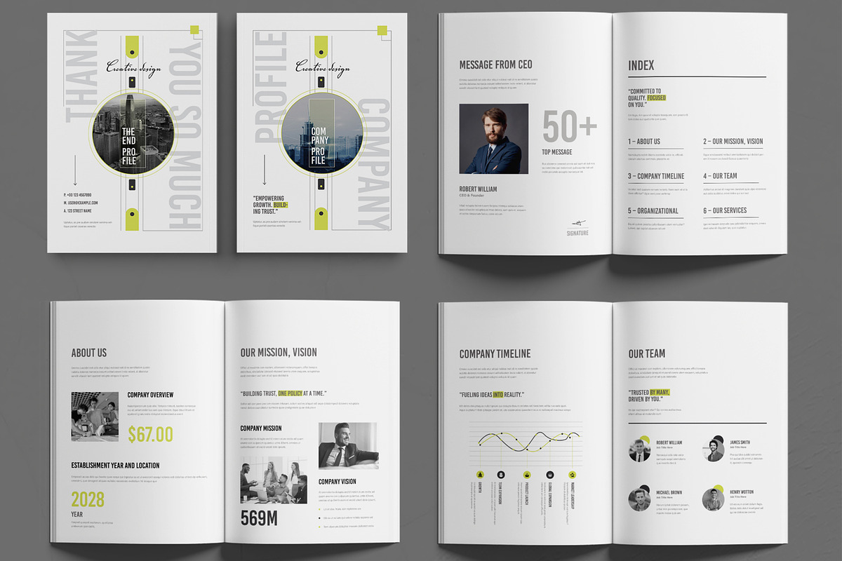 Clean Corporate Profile Brochure preview 2