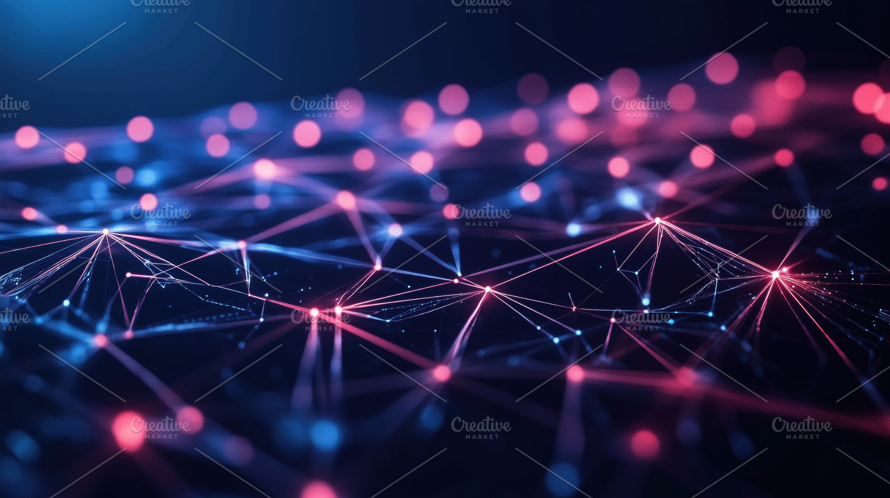 A vibrant abstract representation of a network with interconnected nodes and li, an Industrial Photo by Textures & Backgrounds