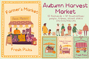Autumn farm market Postcards Clipart, a Person Illustration by Carpet Tapete Pretzel (Thumbnail 1 of 11)
