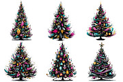 Christmas Tree Clipart, an Illustration by Pixels.Craft (Thumbnail 6 of 6)