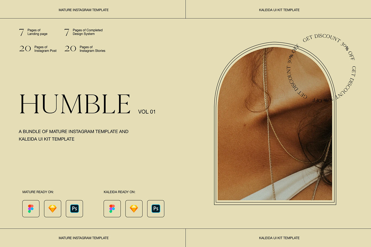 Humble | Instagram & Landing Bundles, a Landing Page Template by Skolastika Phoebe (Photo 1 of 8)