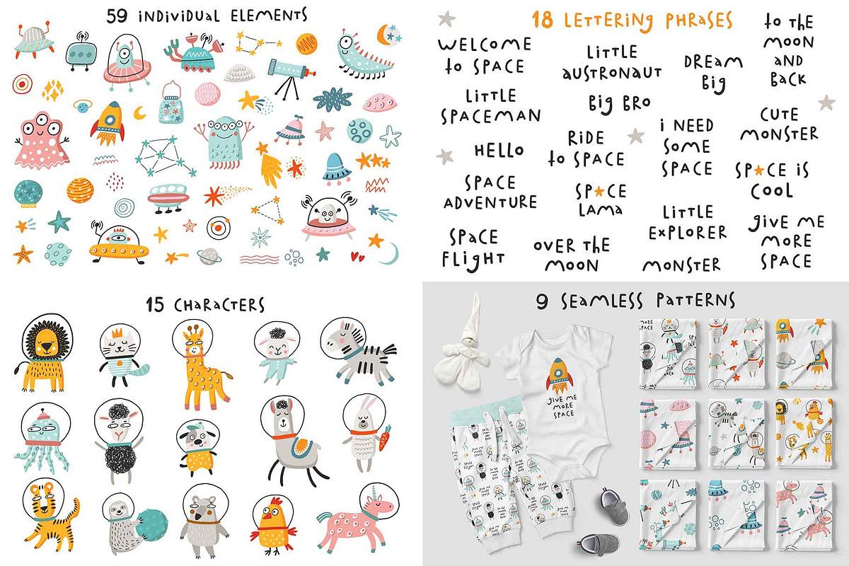 BIG KIDS BUNDLE - Graphic & patterns, a Graphic by Murvin (Photo 6 of 19)