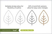 Minimal leaf icons, an Outline Icon by Picture Window (Thumbnail 5 of 5)