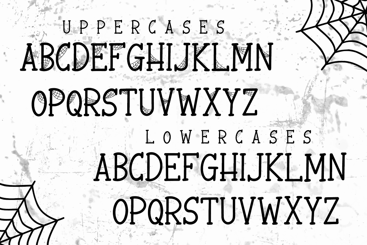 Spooky Webbie - Fun Serif with Web preview 4