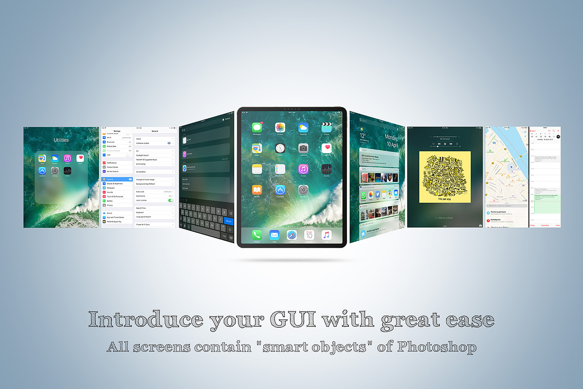 iPad Pro (2018) Mockup, an iPad Mockup by Zabiegala MP (Photo 6 of 15)