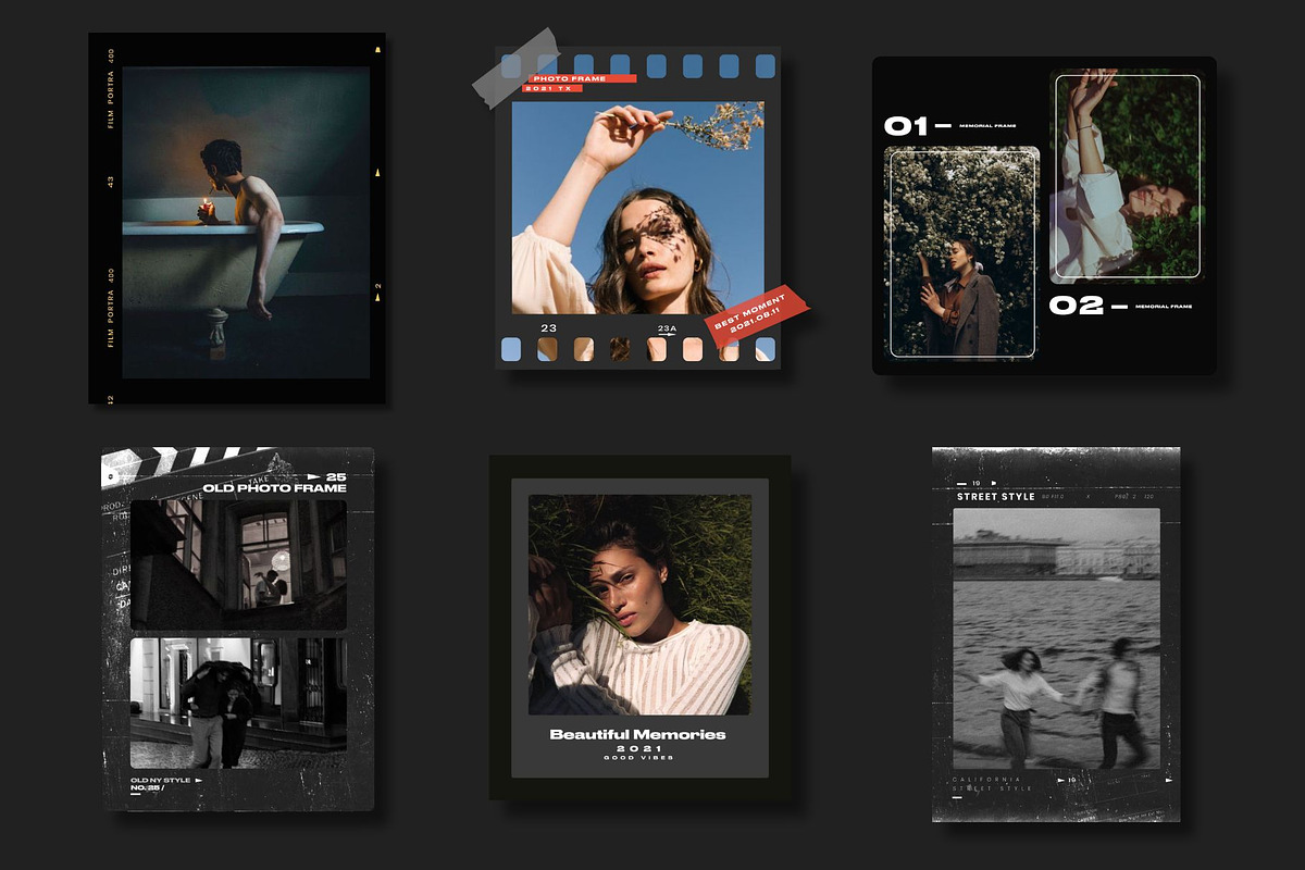 Kodak and Fuji Film Frames, a Social Media Template by Presets store (Photo 2 of 8)