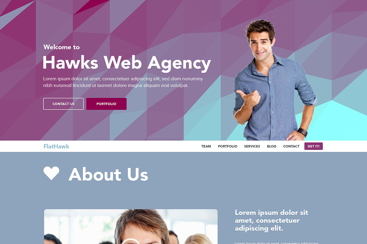Hawks - 7 Flat PSD Templates preview 3