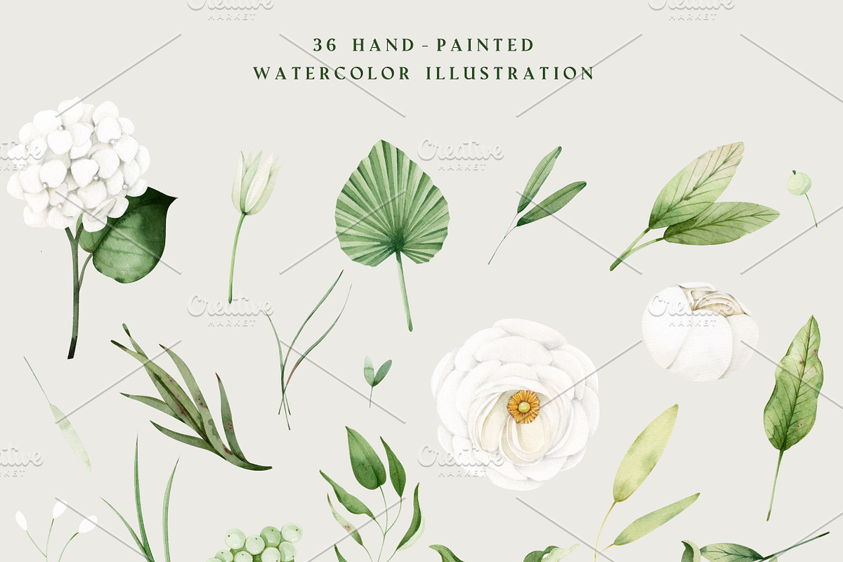 Spring floral greenery, an Illustration by nathalieclaire (Photo 2 of 13)