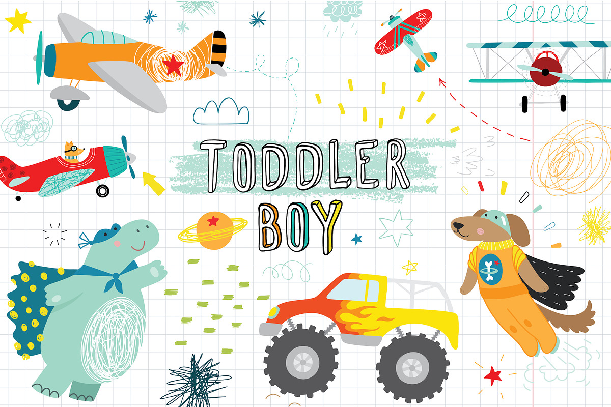 TODDLER BOY set, an Animal Illustration by artnLera (Photo 1 of 2)