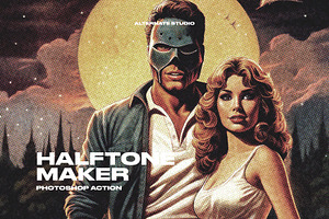 Halftone Maker Actions, an Action Add-On by Alternate Studio