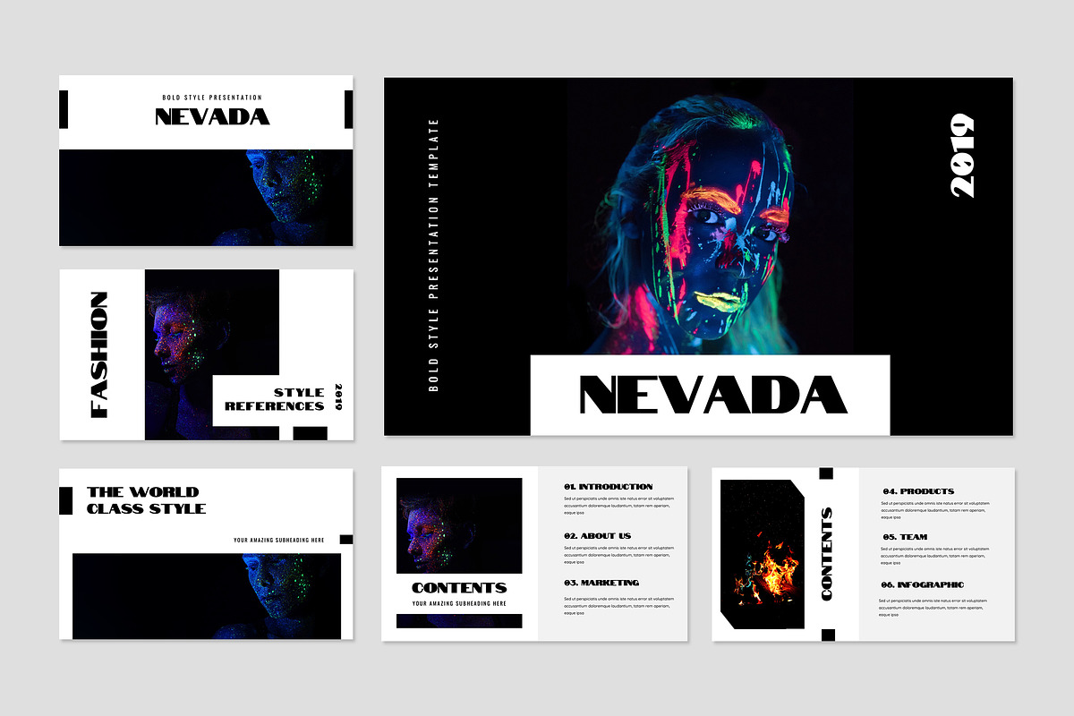 Nevada - Bold Style Powerpoint, a Presentation Template by TMint Creative