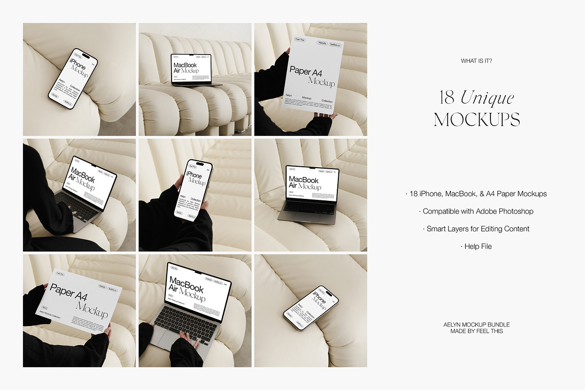 iPhone, MacBook, & Poster Mockups, an iPhone Mockup by Feel This (Photo 2 of 15)