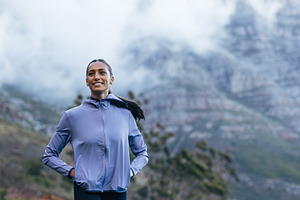 Portrait of a young smiling woman, a Sports & Recreation Photo by Artem Varnitsin