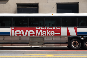 Landscape Bus Poster Mockup